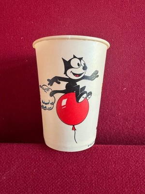 1960's, FELIX The CAT, ''Un-Used'', (6oz) Wax Paper Cup (Scarce / Vintage)