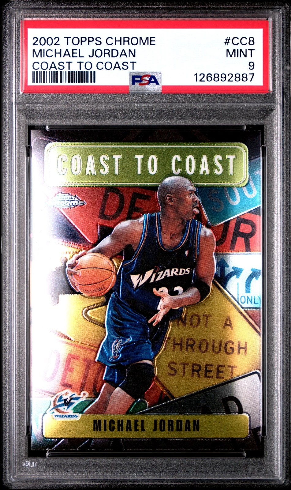 Michael Jordan - 2002 Topps Chrome Coast To Coast PSA 9