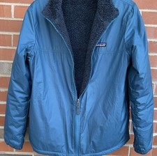 Patagonia Youth 4 In 1 Reversible Liner Pile Fleece Full Zip Teal Sz L