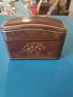 Vintage Italian Calf Leather Playing Card Box with 2 Decks Vintage Playing Cards