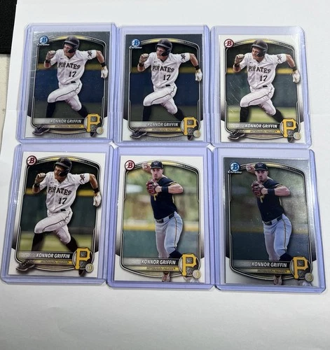 2025 Bowman Chrome Prospects Konnor Griffin 11 Card Lot Chrome/ Paper