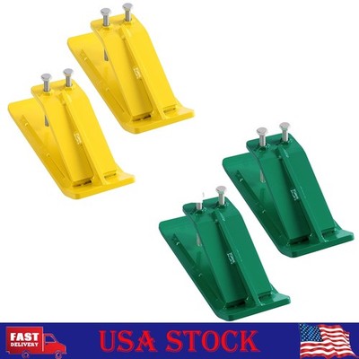2PCS Tractor Bucket Protector Heavy Duty Ski Edge Protector w/ Double Lock Nuts