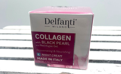 Delfanti Milano Collagen Day Cream- Black Pearl & Red Algae | 1.7 fl oz New