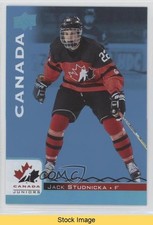 2017 Upper Deck Team Canada Juniors Blue Spectrum Jack Studnicka #63 READ sn8
