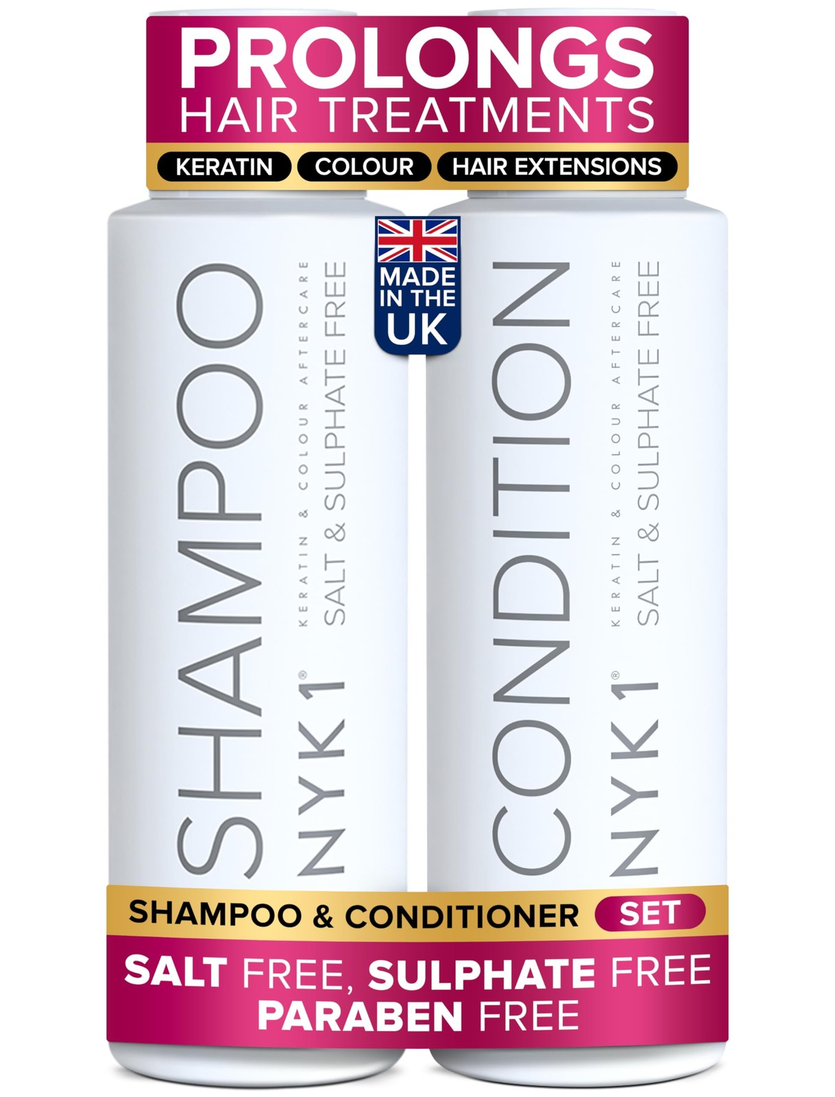 NYK1 Salt 1 l (Paquete de 1), SHAMPOO & CONDITIONER - & Sulphate Free - Image 3