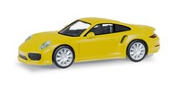 Herpa 028615-003 Porsche 911 Turbo, Racinggelb