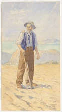 Vautier - 1907 Watercolour, The Farmer