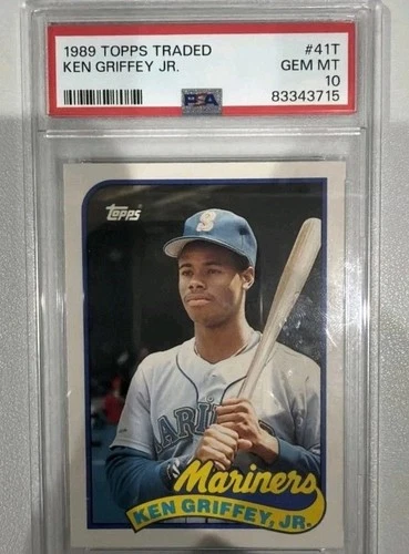 1989 TOPPS TRADED #41T KEN GRIFFEY JR. RC MARINERS HOF PSA 10 GEM MINT