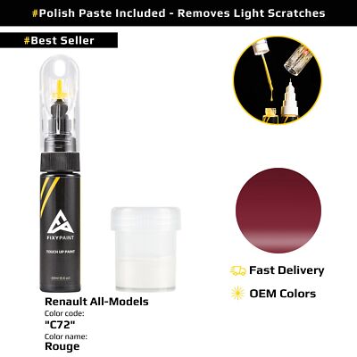 Touch up Paint for Renault All Models Code: C72 Rouge