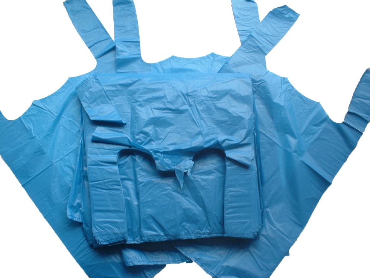 SACCHETTI PORTA GILET PLASTICA BLU ROBUSTI E NUOVI 11x17x21 - Foto 9