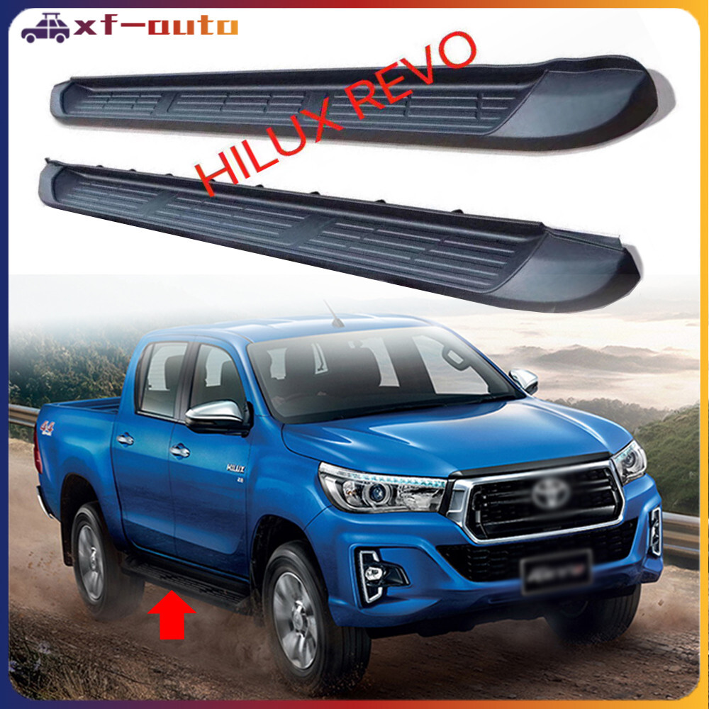 Running Boards Side Steps Fits for Toyota Hilux Revo 2015+ Black Step ...