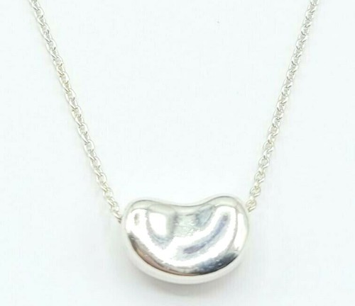 Tiffany Elsa Peretti Sterling Heart Bean Pendant Chain, 18" - Picture 10 of 10