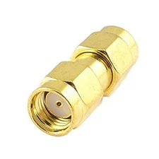 RP SMA Plug to RP SMA Plug with female pin RF Coaxial Connector - Gold Tone USA