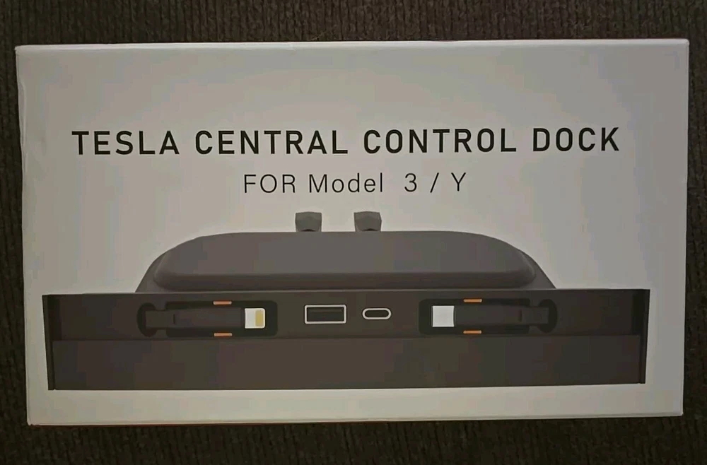 Model 3 / Y Tesla USB Hub - Docking Station with Retractable Fast Charging Cable