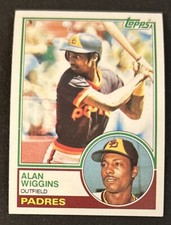 1983 Topps Alan Wiggins Baseball Rookie Card (RC) #251 Padres OF VG O/C. rookie card picture