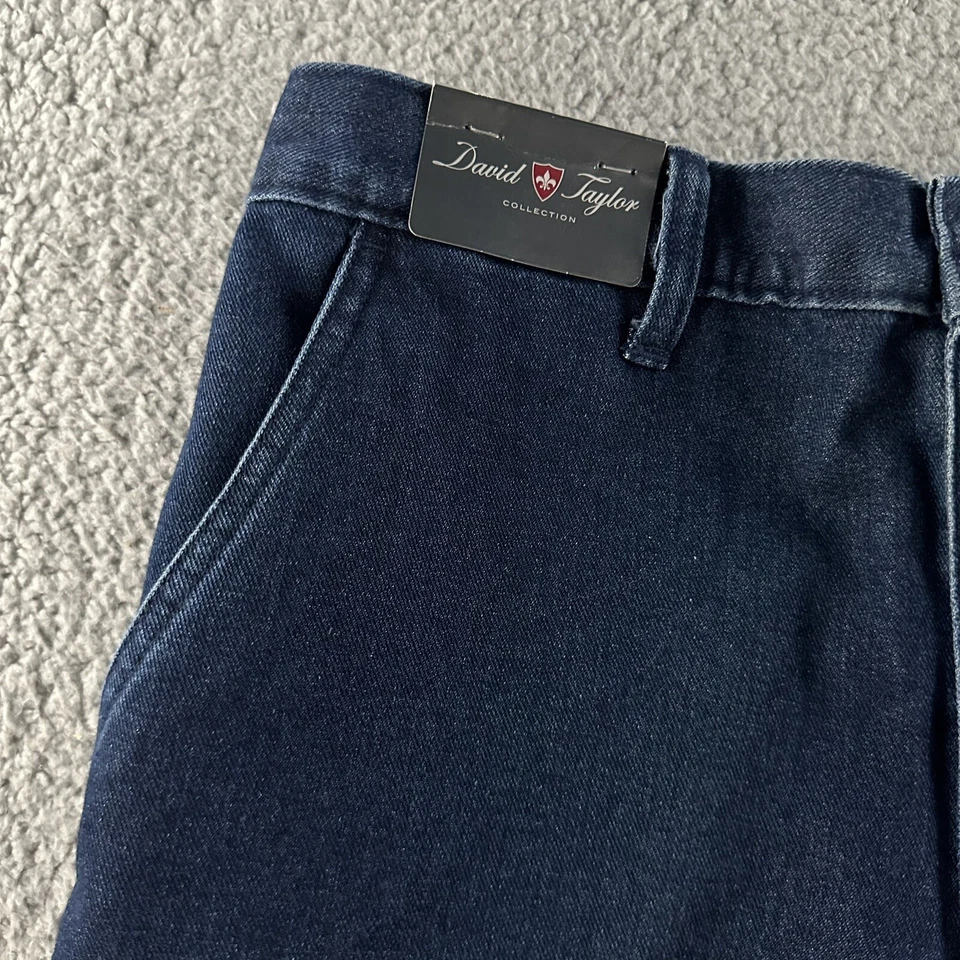 Мужские джинсы David Taylor синие размер 32x26 джинсовая ткань сзади эластичные эластичные хлопковая смесь - Изображение 4 из 4