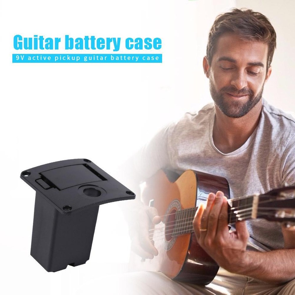 1pc ABS 9V Guitar Bass Battery Box Compartment Active Pickup Guitar