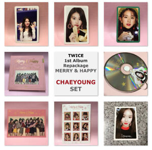 Twice 1st Album Repackage Merry Happy Chaeyoung Set Cd 3 Photocard Sticker Ebay