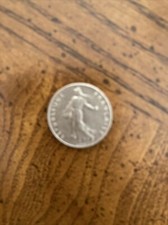 Moneda de 1/2 franco Francia 1975