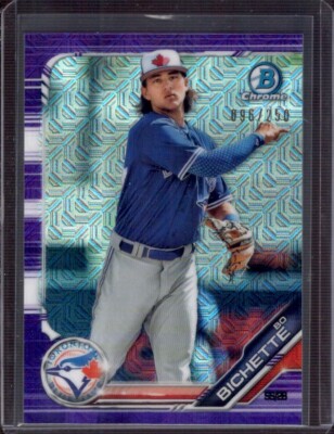 BO BICHETTE 2019 Bowman Chrome Mega Box #BCP-111 Purple Mojo Refractor #096/250