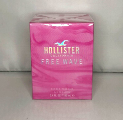 Hollister Free Wave Women 3.4 oz 100 ml Eau De Parfum New in SEALED BOX