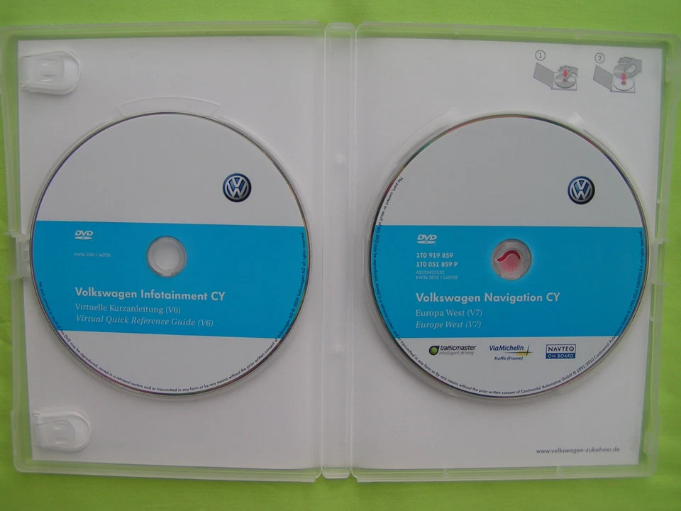 DVD NAVIGATION CY WEST EUROPA 2010 V7 VW RNS 510 810 GOLF CADDY TOURAN EOS SKODA - Bild 4 von 4