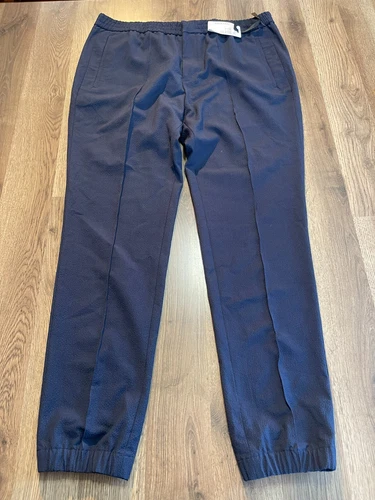 Primark Pants, Women's Size 38x32, Navy Blue, Straight, Pleated, Tapered, NWT
