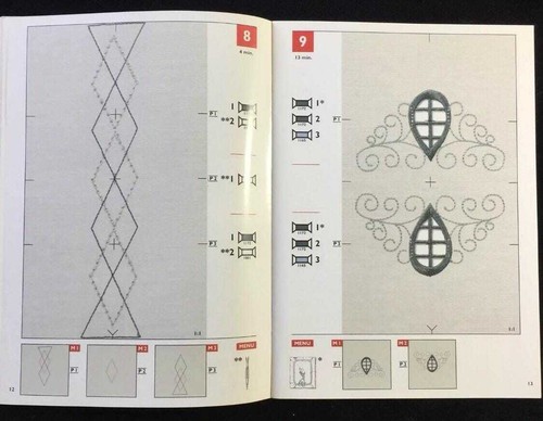 Carta disegni ricamo taglio #20 per Husqvarna Viking Rose #1+ Orchedia Iris - Foto 10 di 11