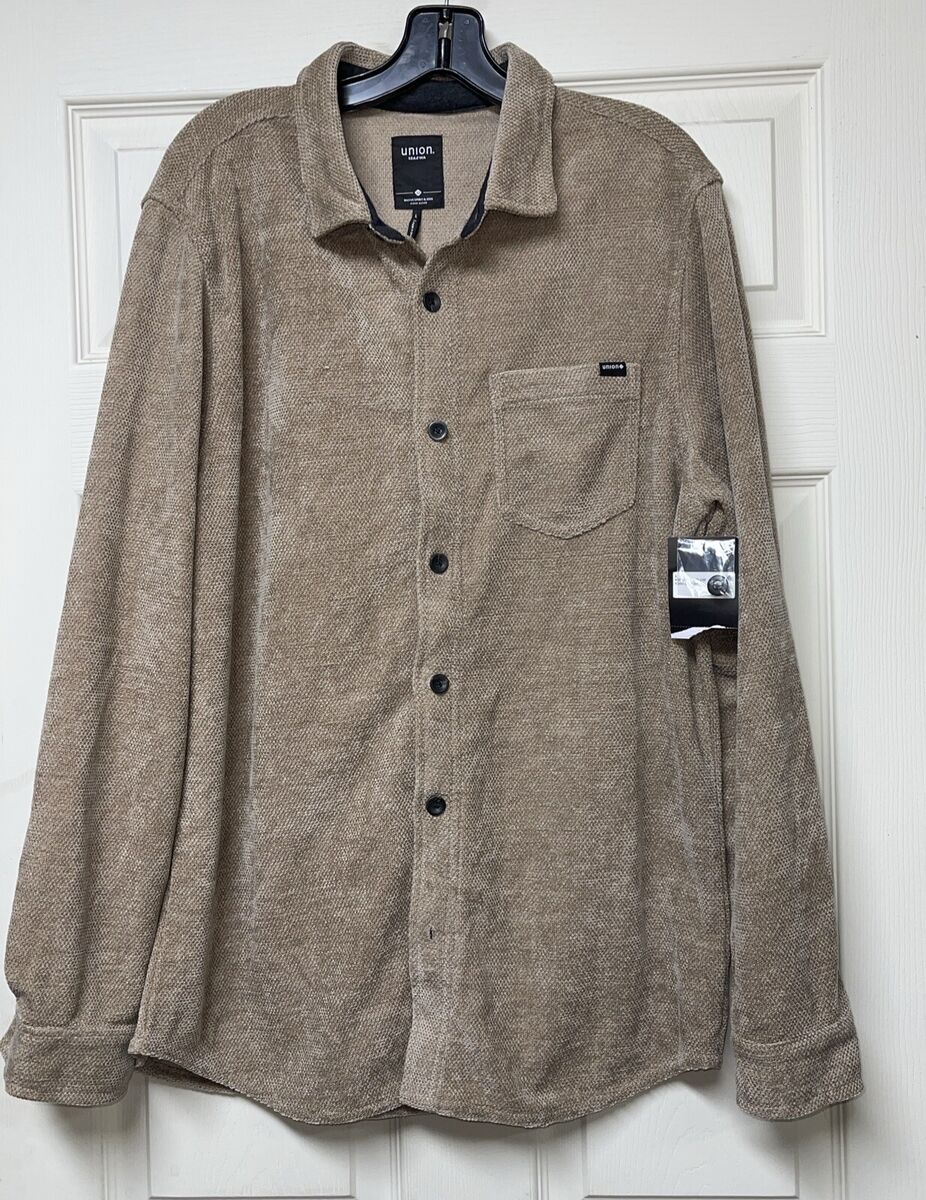 Union SEA WA Corduroy Button Up Shirt Jacket Mens L Shacket Union SEA WA Corduroy Button Up Shirt Jacket Mens L Shacket