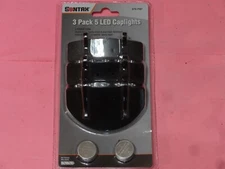 NEW SONTAX 3 PACK 5 LED CAPLIGHTS 575-7161 WITH BATTERIES