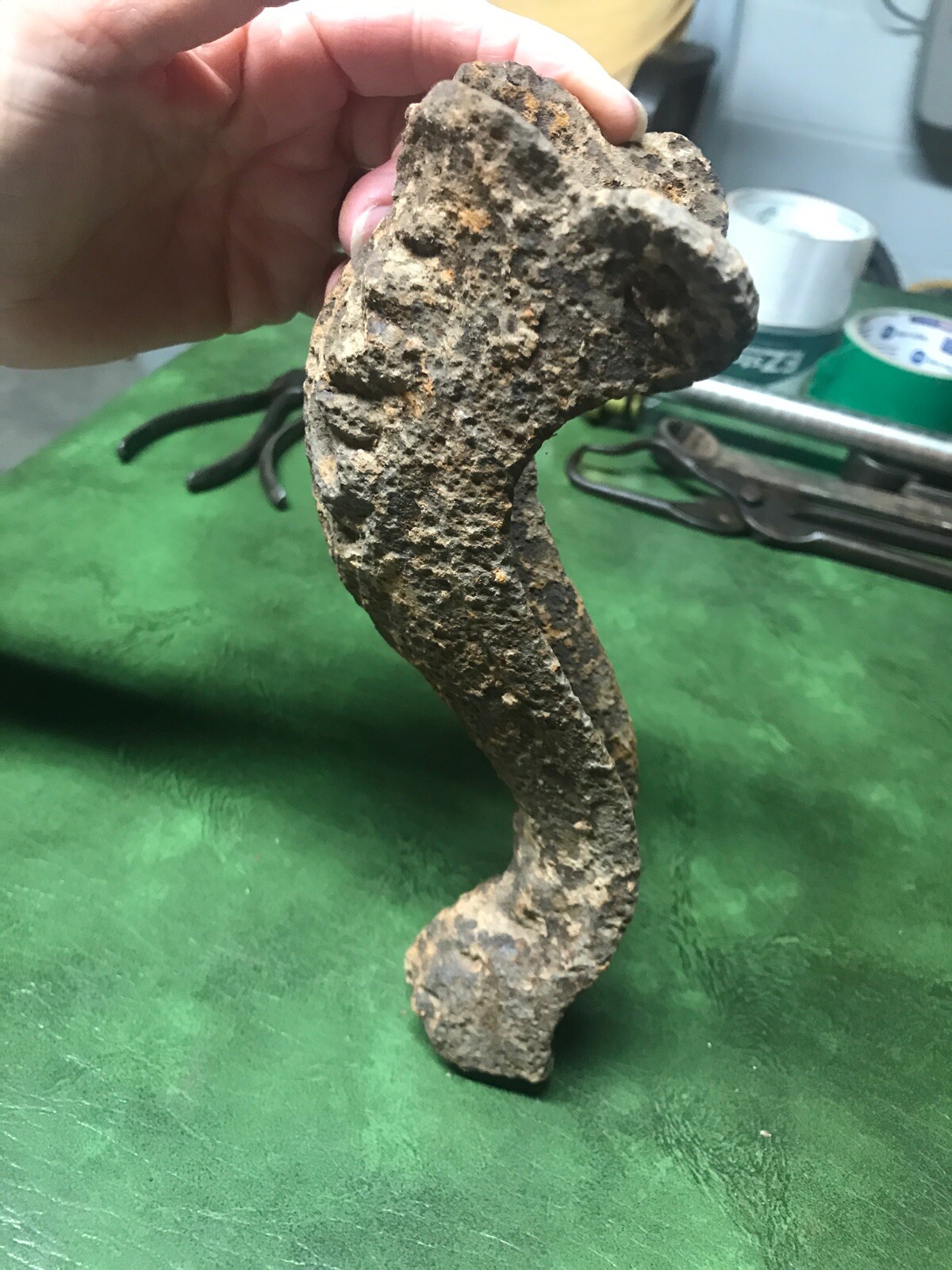 Antique Cast Iron Leg for Wood, Coal, Pot Belly Or Parlor Stove Parts