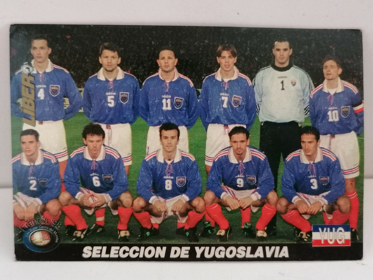 FRANCE 98 Card #95 YUGOSLAVIA TEAM, 1998 FIFA WORLD CUP TCG