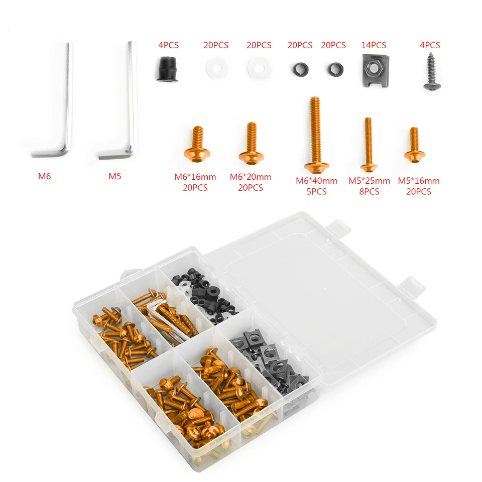 Fairing Bolt Kit Bodywork Screws Fit For Honda CBR600RR CBR900RR CBR1000RR US Foto 4 de 4