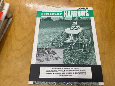 LINDSAY 1968 HARROW SALES AND PRODUCT BROCHURE-USED IN GOOD OVERALL CONDITION