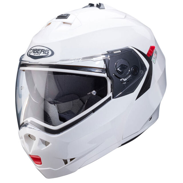 Caberg Duke X Metal White Motorcycle Motorbike Helmet