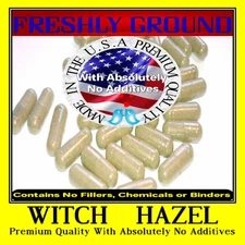 WITCH HAZEL LEAF  With Absolutely No Additives Hi Potency 100 Vegetable Capsules