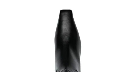 Khaite Kurzstiefel Damen Stiefel mit eckiger Zehenpartie flacher Boden halbhohe Chelsea Boots - Bild 13 von 18