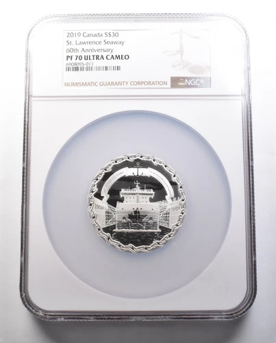 2019 Canada 30 Dollars Silver St Lawrence Seaway 60th Anniv. PF70 UCAM NGC *7294