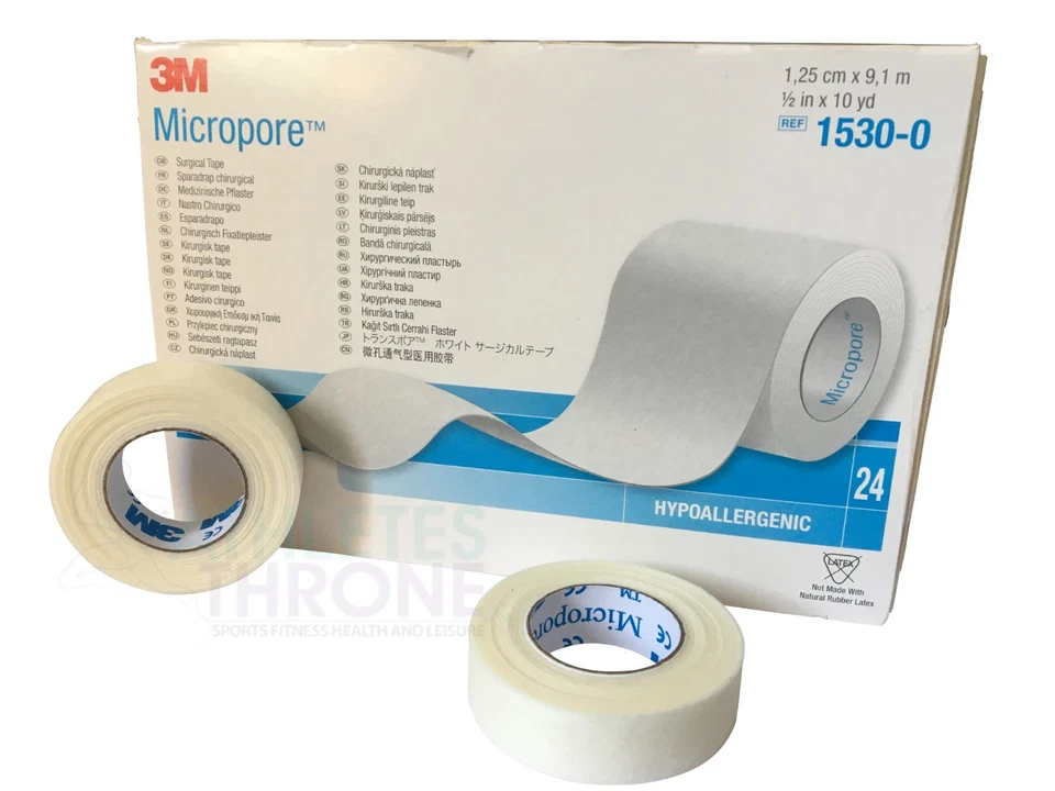 MICROPORE 3M Surgical Tape 1.25 x 9.1M First Aid Low Allergy Medical White Tape - Image 2 of 2