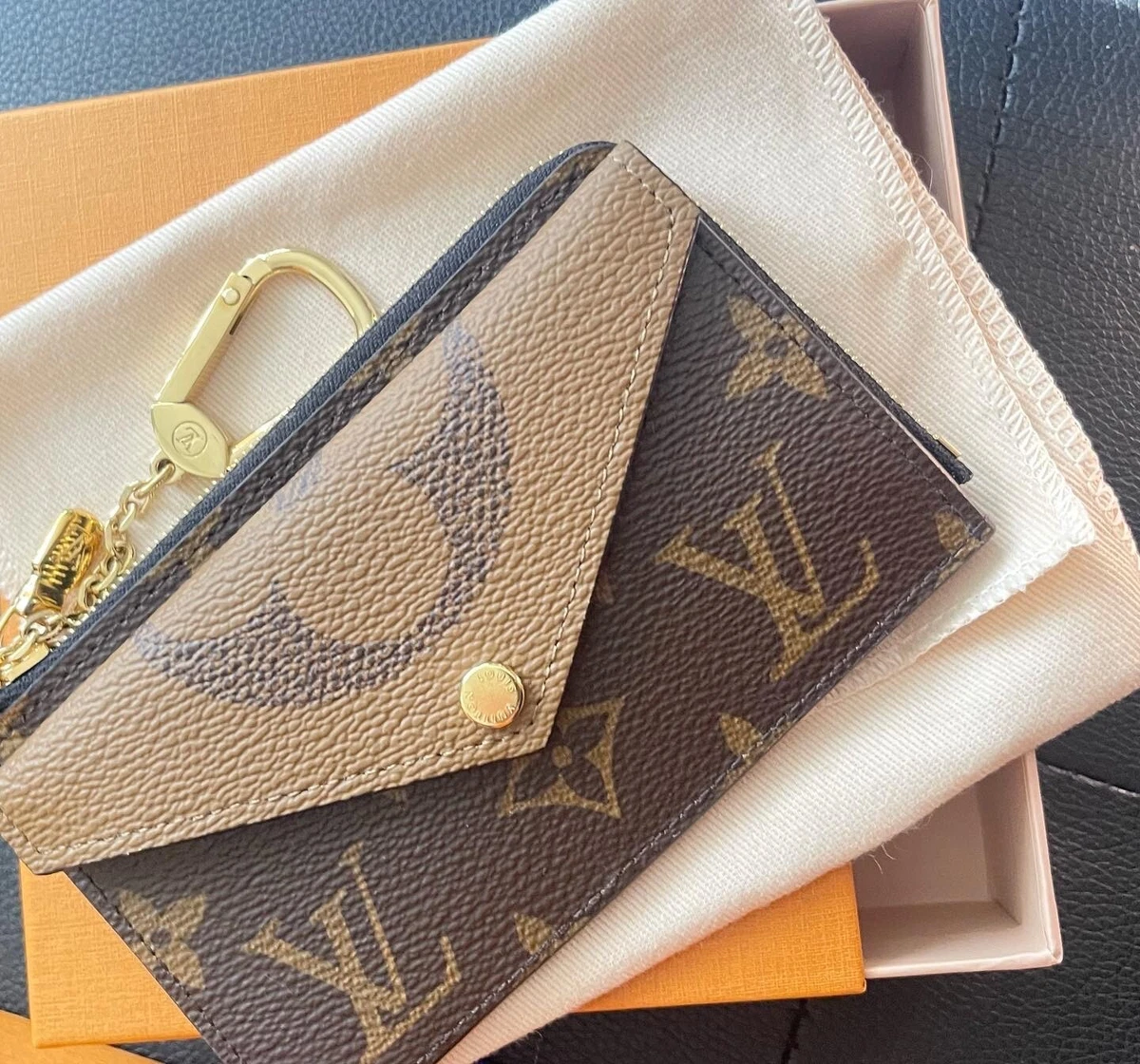 Louis Vuitton Monogram Canvas Recto Verso Card Holder Brown