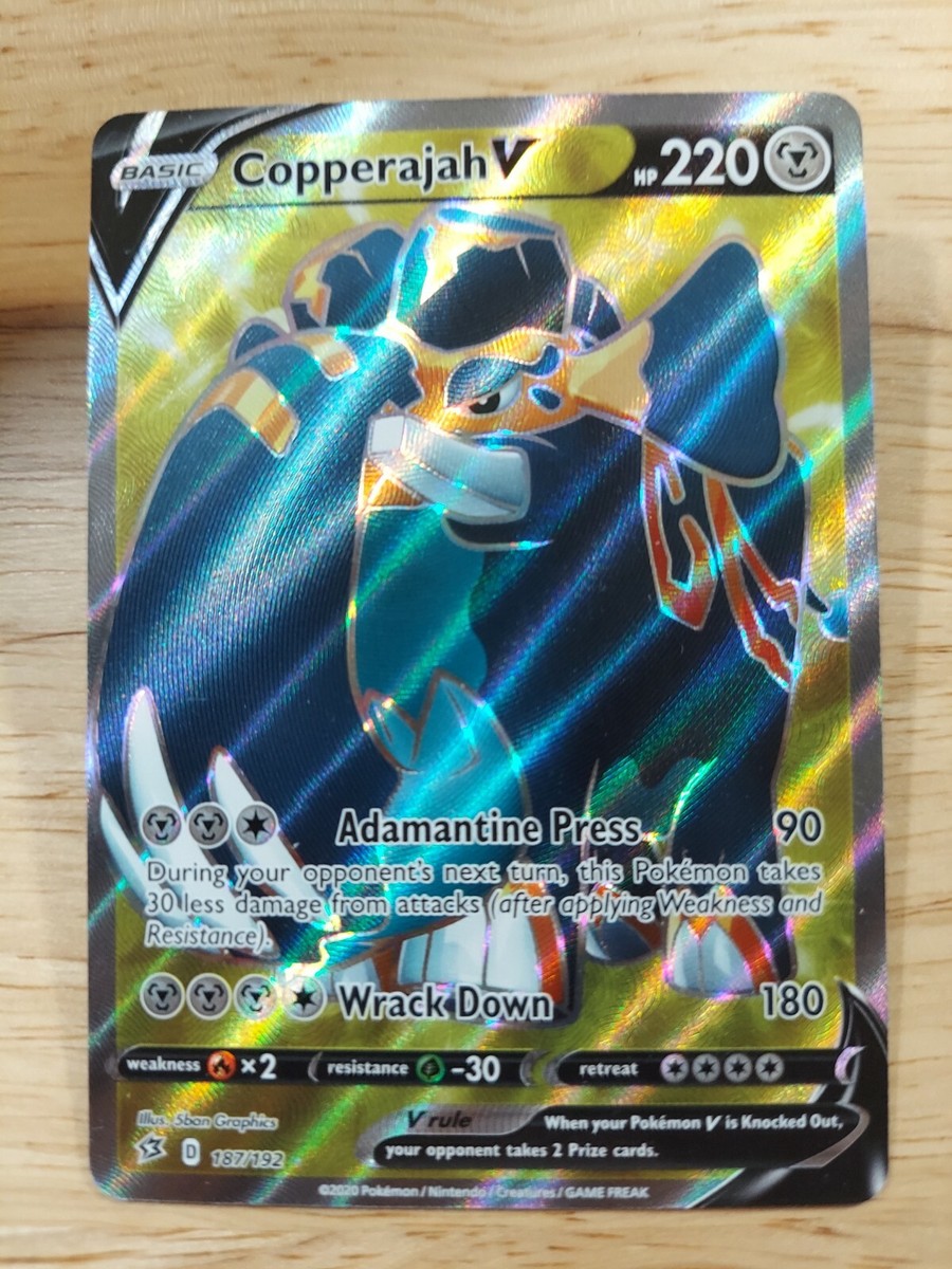 copperajah v pokemon card value Copperajah V 187/192 Rebel Clash NM Full Art Ultra Rare Pokemon Card