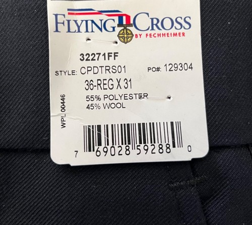 MEN'S FLYING CROSS NAVY WITH BLACK STRIPE POLICE PANTS SIZE 36x31 CPDTRS01 - Picture 7 of 7