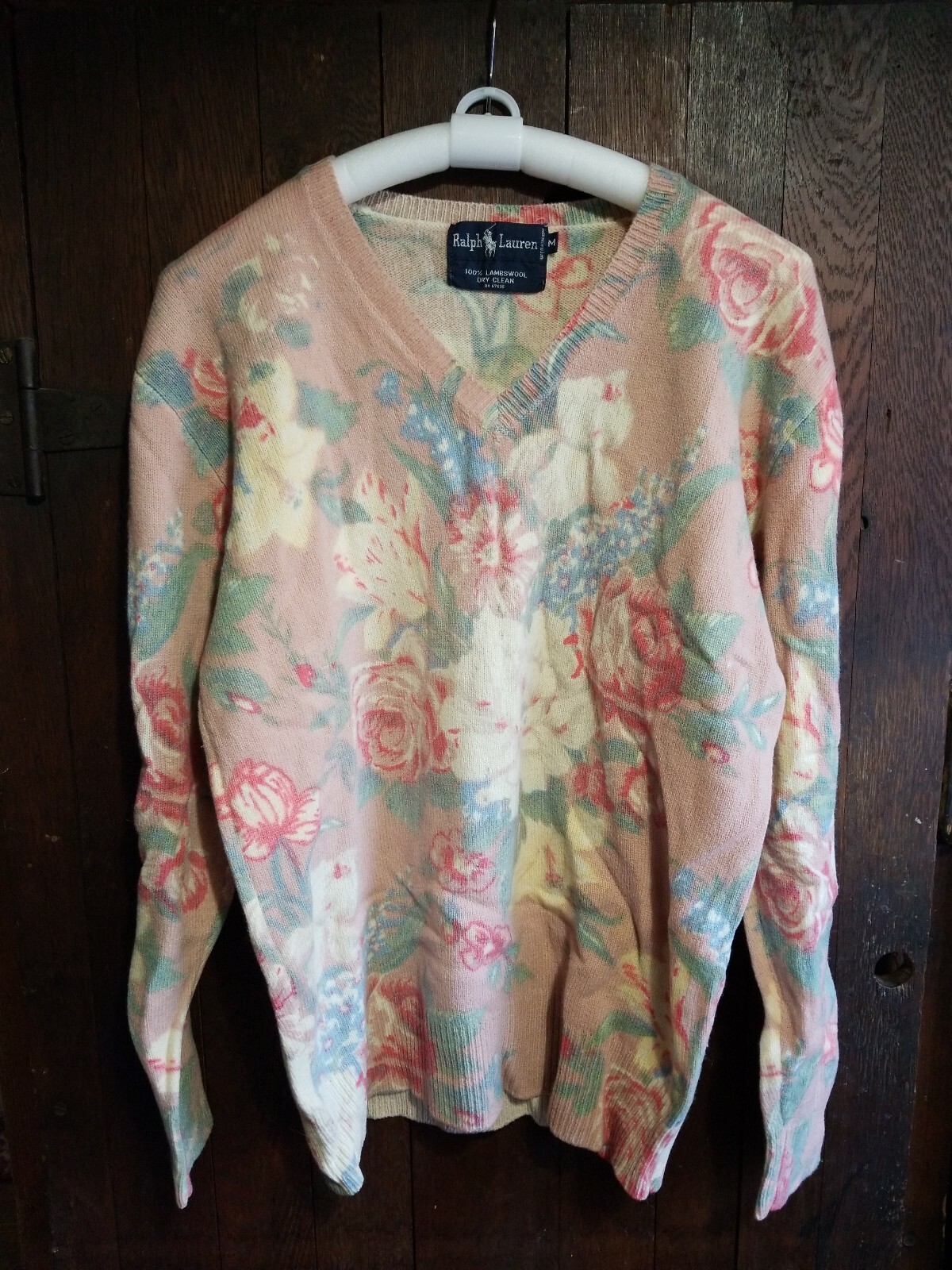 VINTAG3 RALPH LAUREN FLORAL SWEATER 
