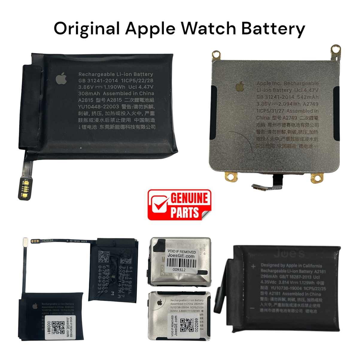 Original Apple Watch Battery Series 1 2 3 4 5 6 7 8 9 Ultra 38 40