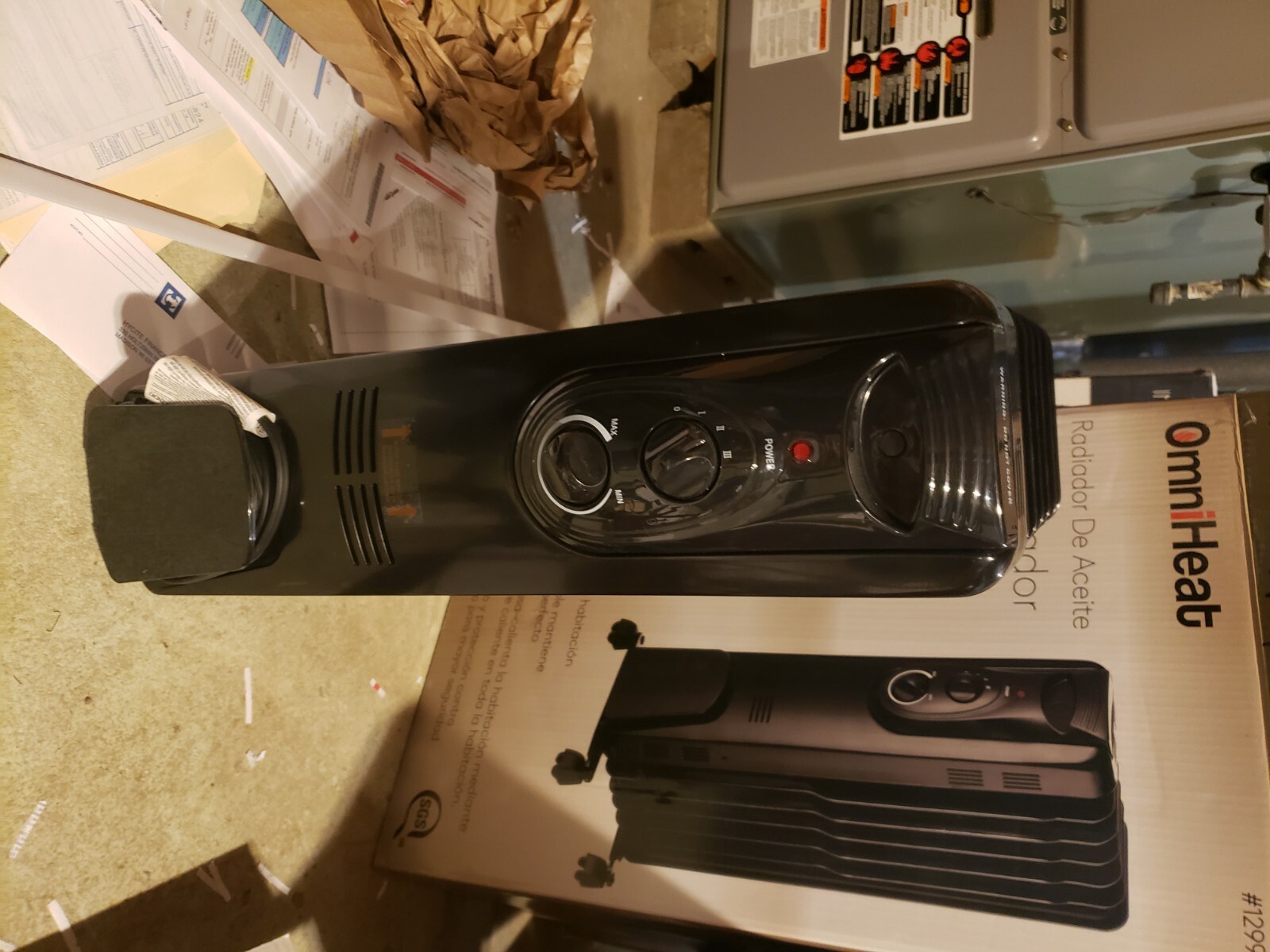 omniheat 1500-watt oil-filled radiant space heater | eBay