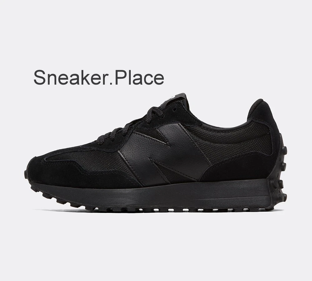 New Balance 327 Trainers in Triple Black All Sizes Limited Stock