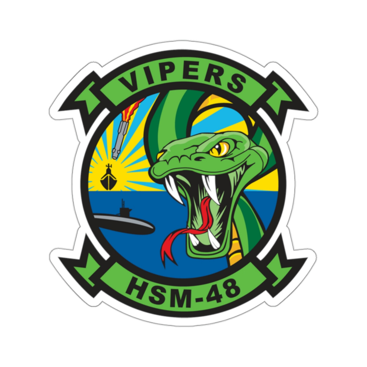 HSM 48 Vipers v2 (U.S. Navy) STICKER Vinyl Die-Cut Decal