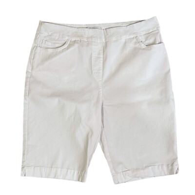 NWOT Drapers And Damons Womens Shorts Large White Pockets Bridal Bachelorette