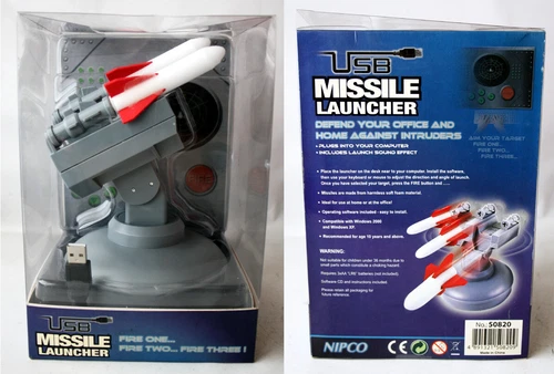 RARE USB MISSILE LAUNCHER FIRES 3 ROCKETS + LAUNCH SOUND EFFECT NIPCO NEW NOS !!