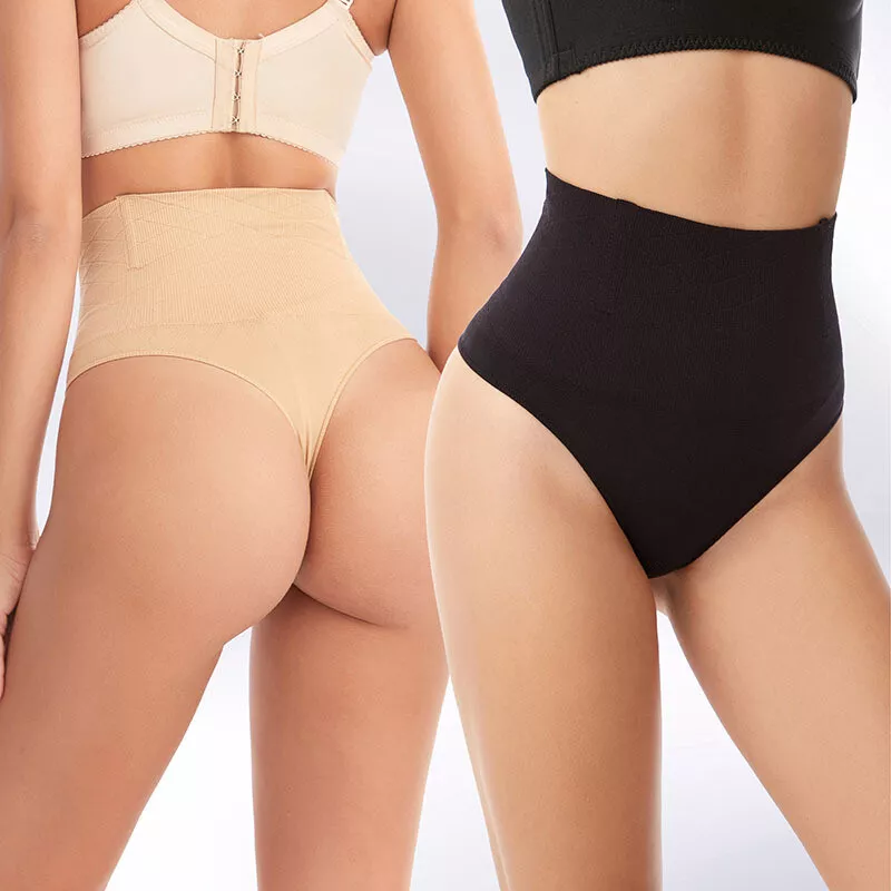 High Waist Body Shaper Tummy Control Thong Pants Shapewear Slim Underwear  UK